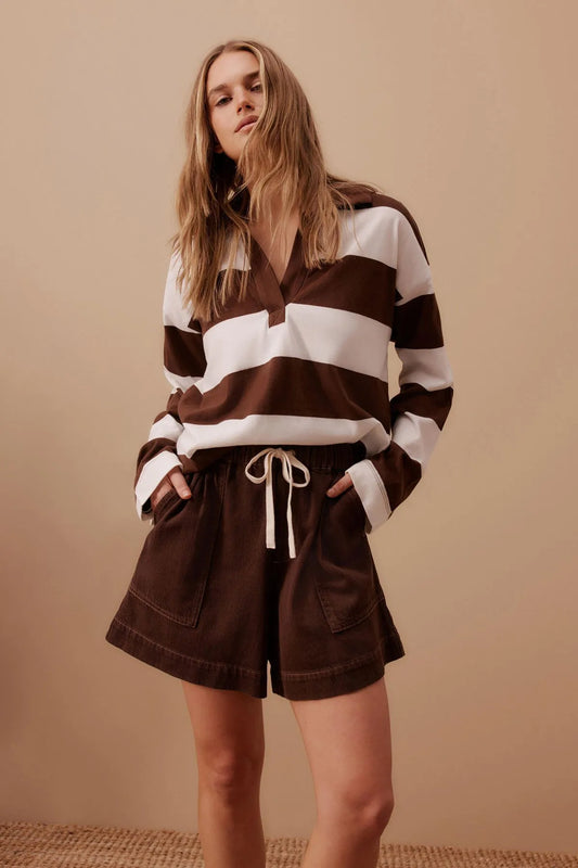 Ceres Life Relaxed Everyday Shorts in Chocolate