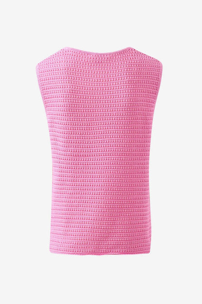 Ceres Life Margot Mesh Tank in Hibiscus Pink