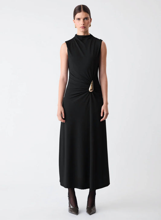 Esmaee Layout Dress in Black