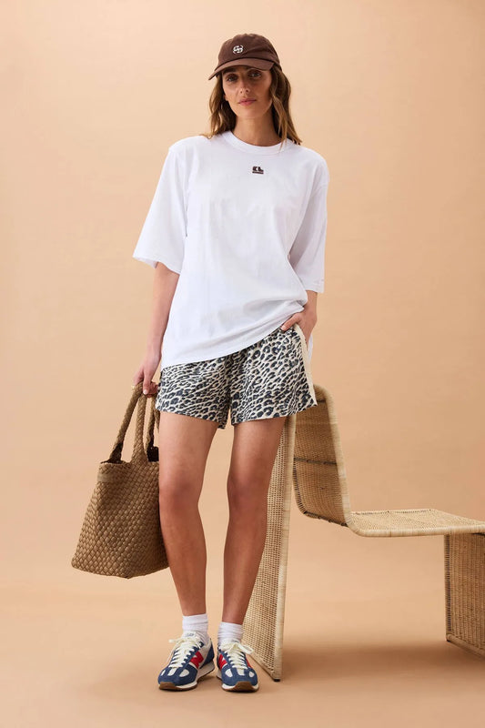 Ceres Life Mila Short in Leopard Linen Blend