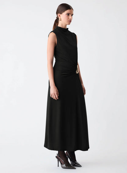 Esmaee Layout Dress in Black