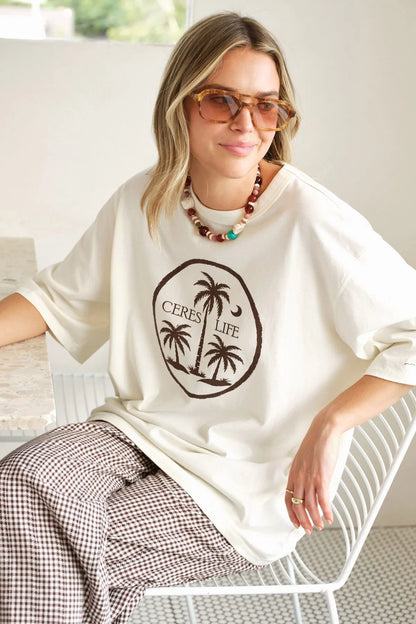 Ceres Life Liv Oversized Tee Island Palms