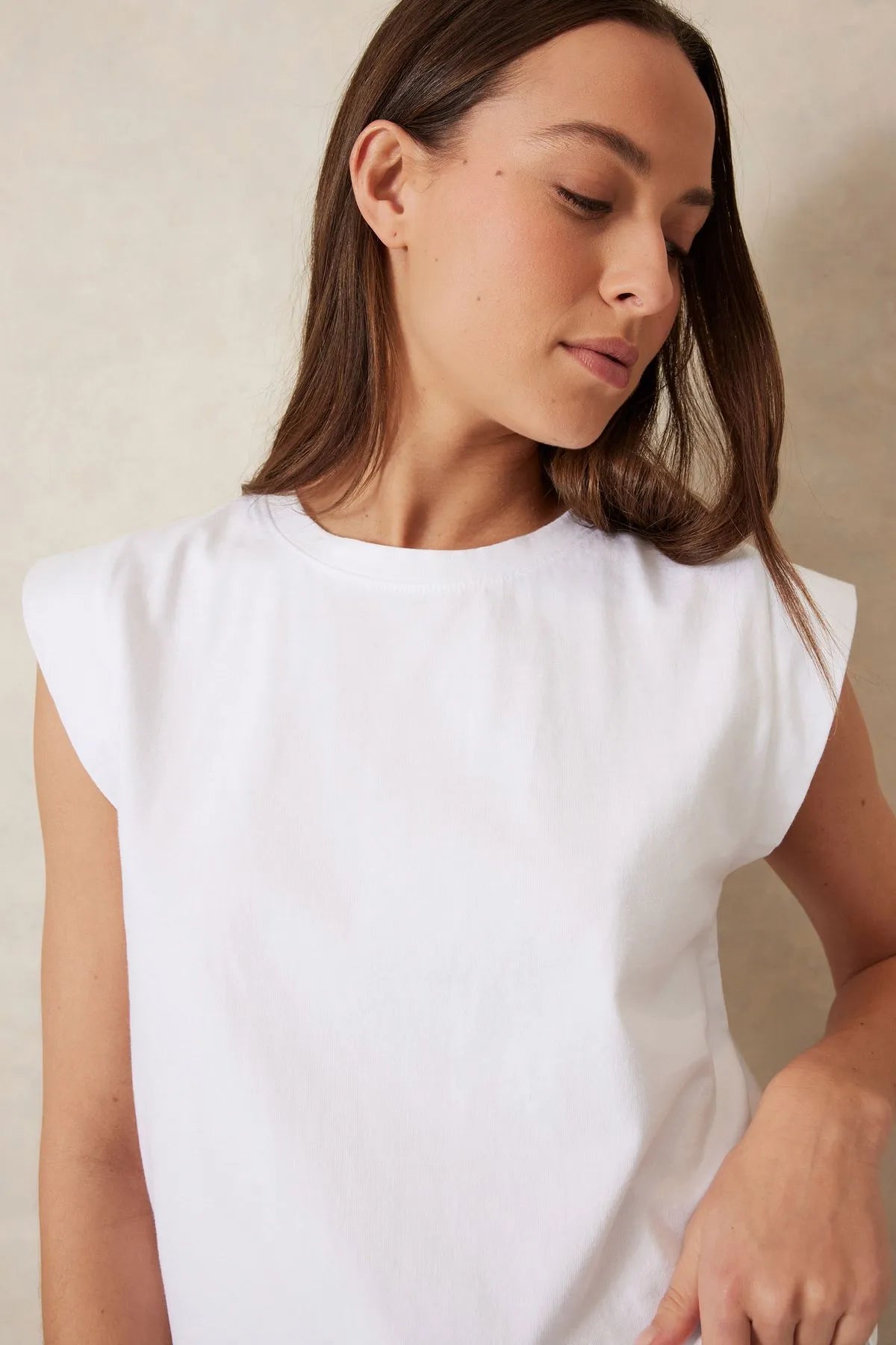 Ceres life Extended Shoulder Tee in White