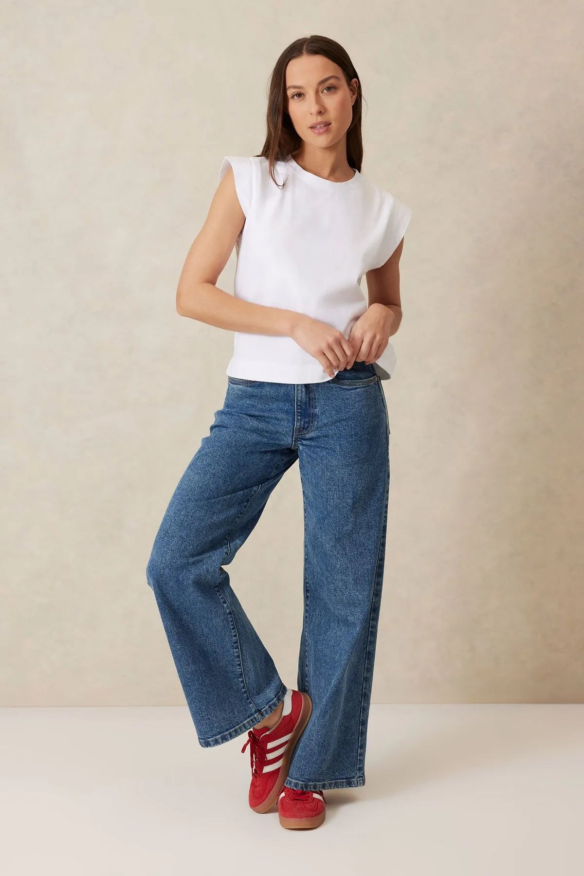 Ceres life Extended Shoulder Tee in White