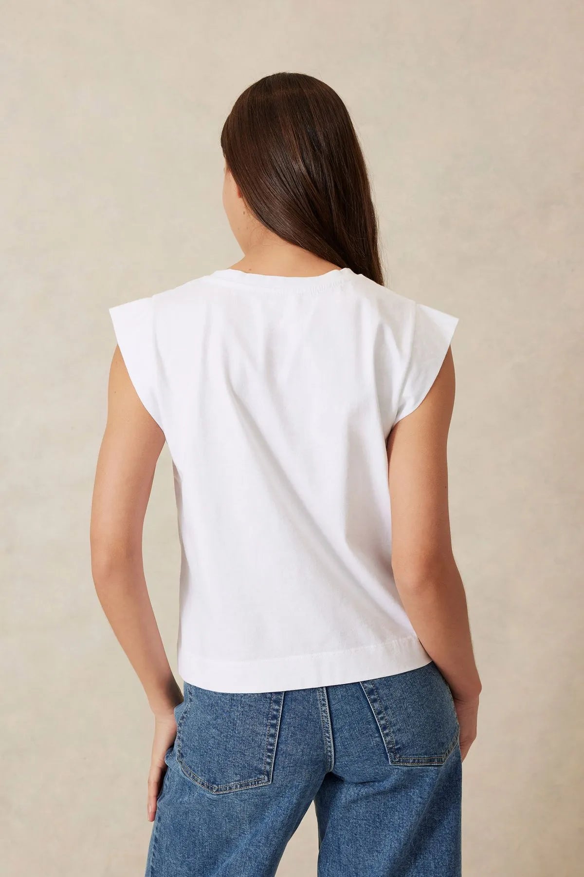 Ceres life Extended Shoulder Tee in White