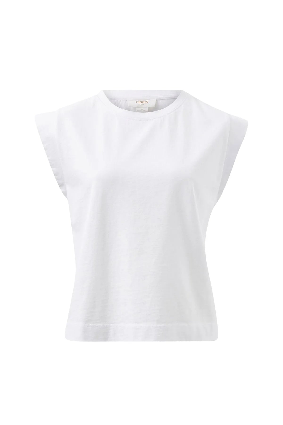 Ceres life Extended Shoulder Tee in White