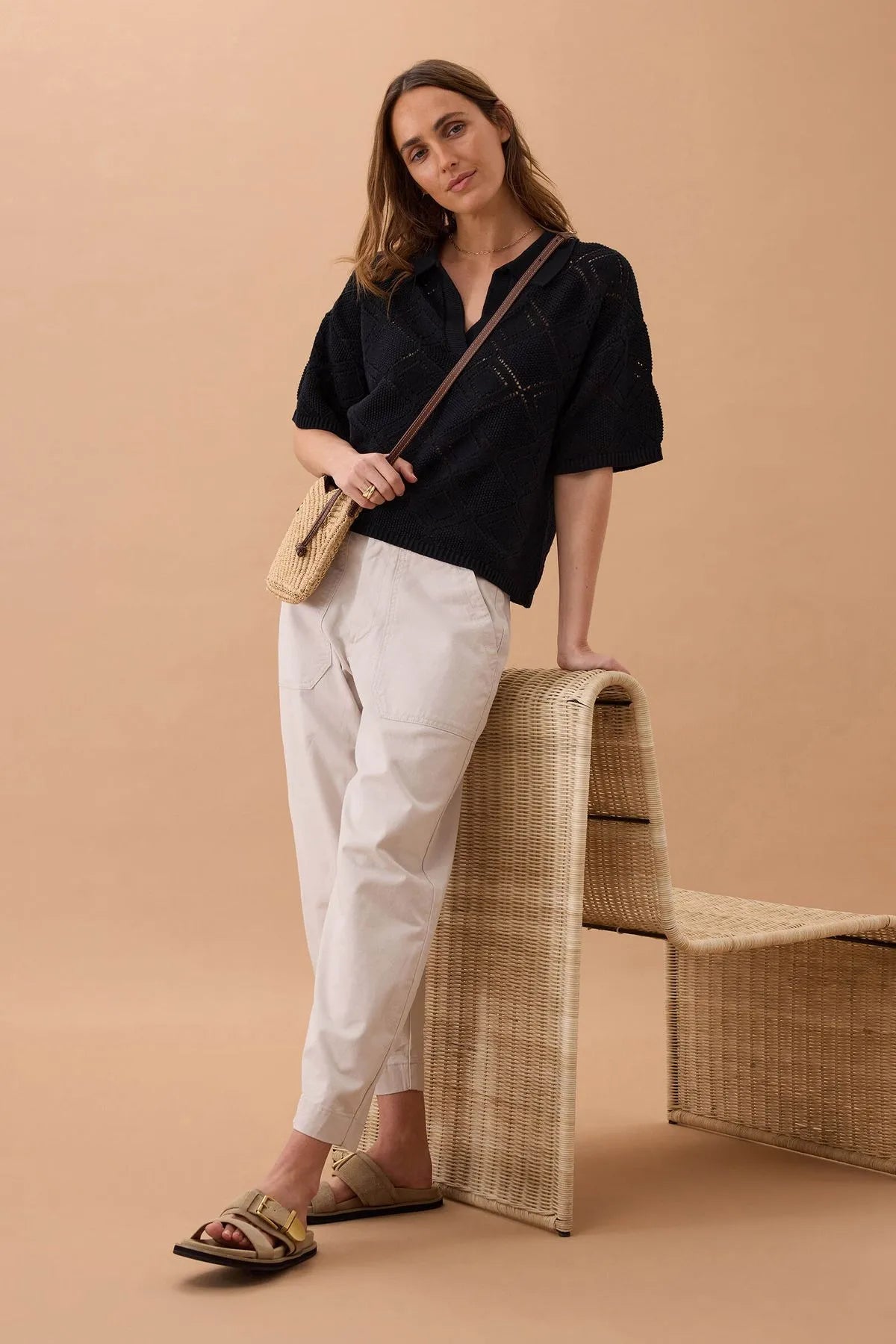 Ceres Life Demi Diamond Collared Knit