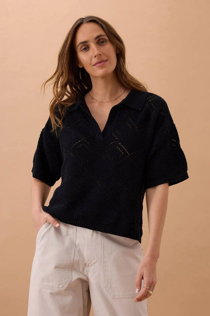 Ceres Life Demi Diamond Collared Knit