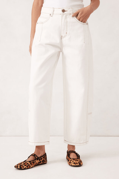 Ceres Life Darted Barrel Leg Jeans