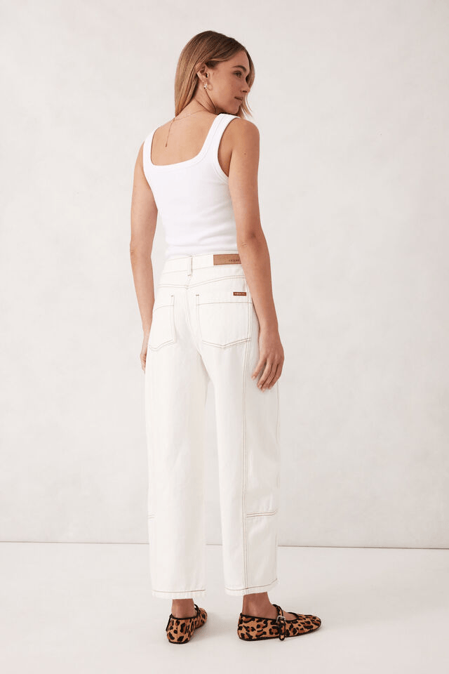 Ceres Life Darted Barrel Leg Jeans