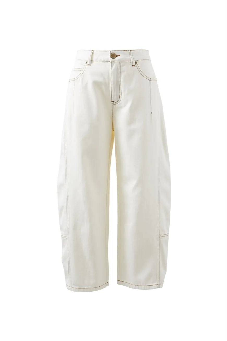 Ceres Life Darted Barrel Leg Jeans