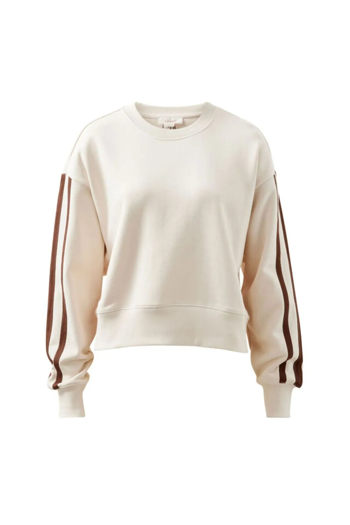 SASHA SPORTY SLOUCHY CR/BUFF CHOCOLATE SIDE STRIPE