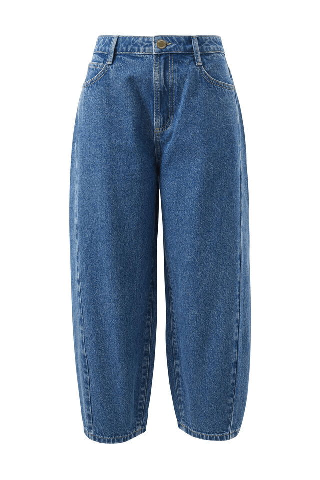 Maggie Tapered Barrel Jeans in Fresh Indigo by Ceres Life