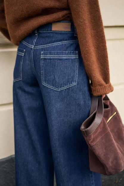 Reese Wide Leg Jeans in Midnight