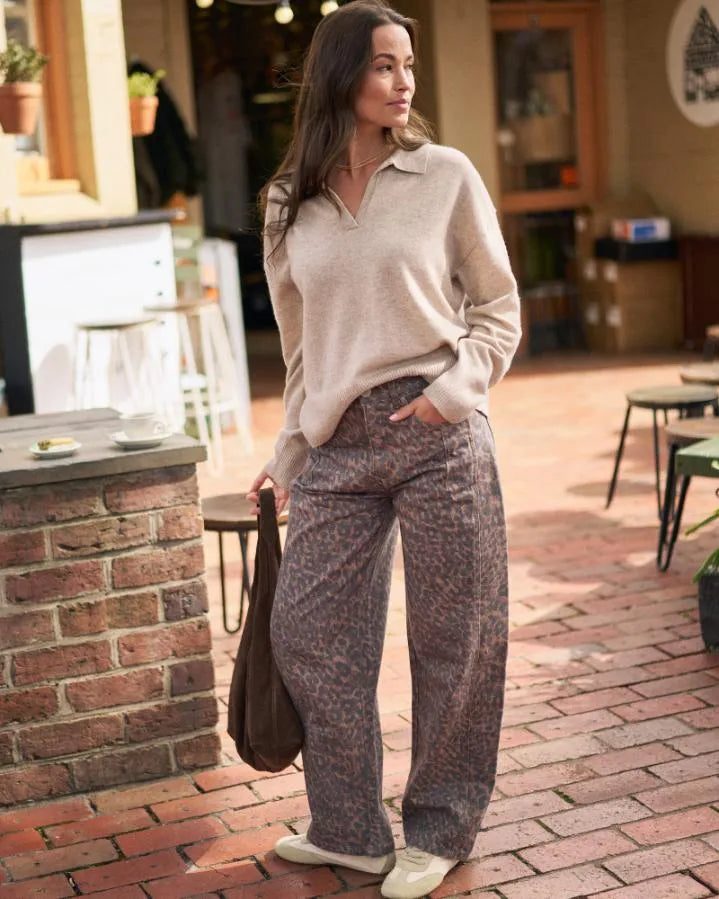 Harper Barrel Jean in Leopard by Ceres Life