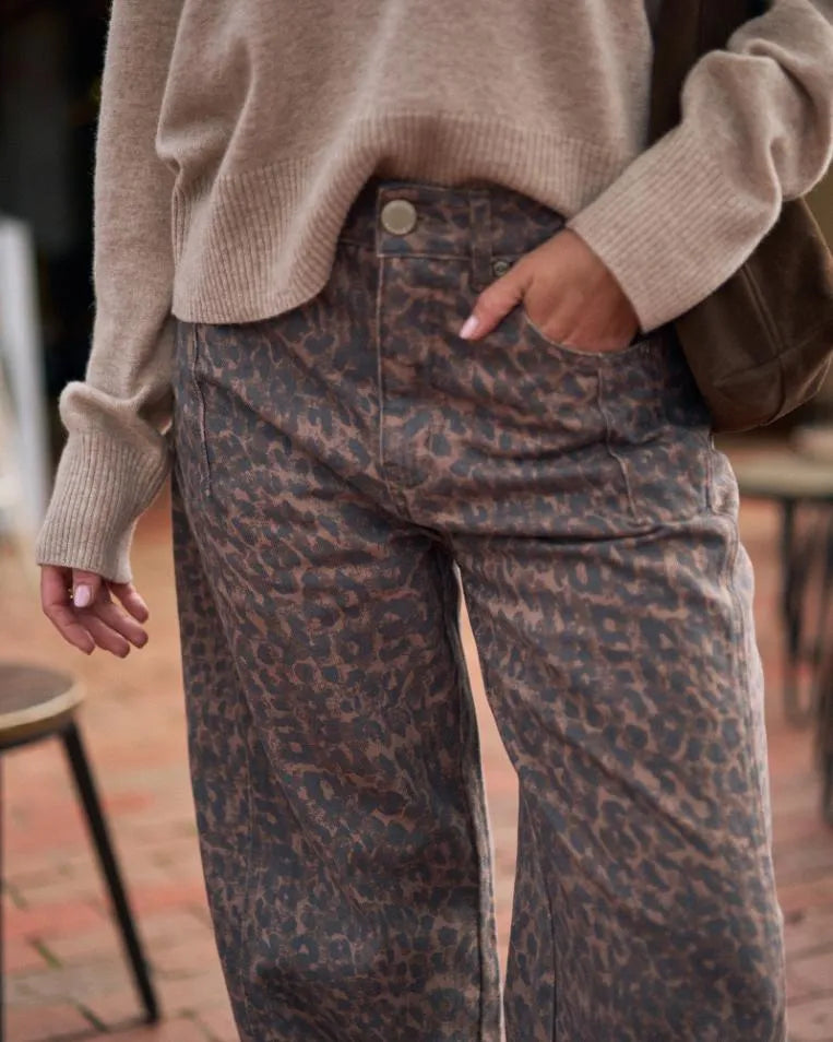 Harper Barrel Jean in Leopard by Ceres Life