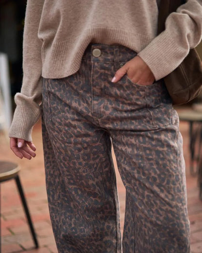 Harper Barrel Jean in Leopard by Ceres Life