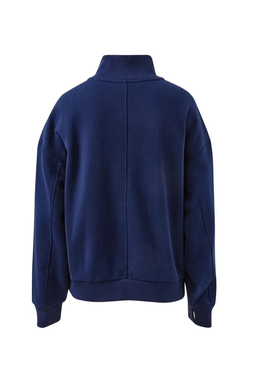 Marli Button Sweat in Heritage Navy