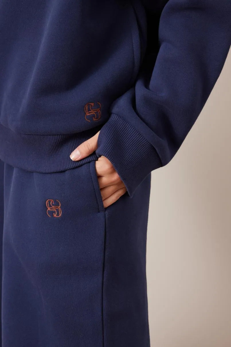 Marli Button Sweat in Heritage Navy