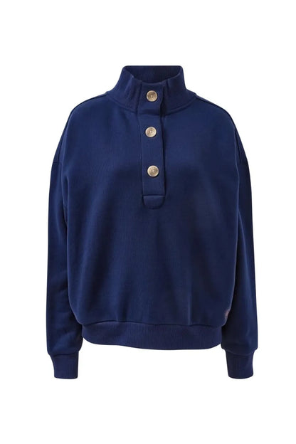 Marli Button Sweat in Heritage Navy