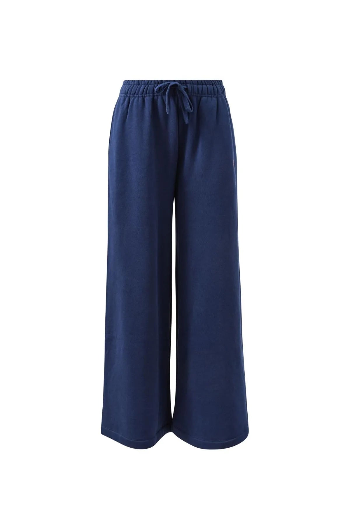 Ivy Wide Leg Tracksuit Pants in Heritage Navy