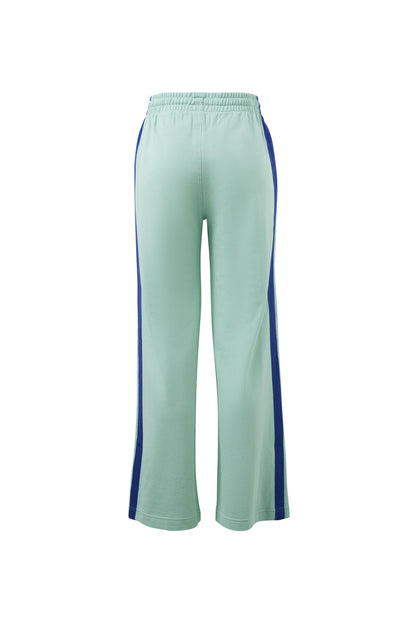 GIGI WIDE LEG TERRY TRACK PANT - SEAFOAM