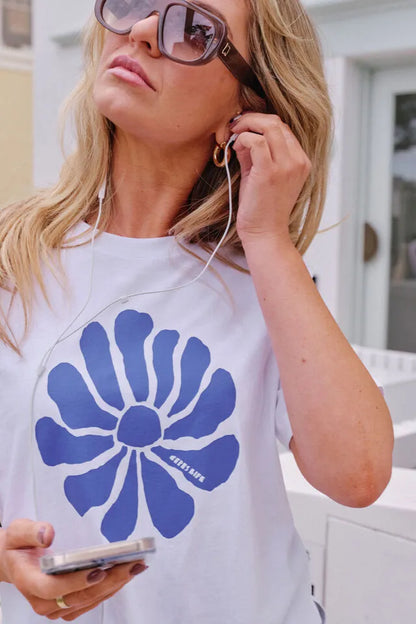 Stevie Tee in White Ceres Flora