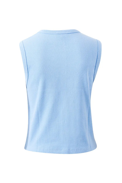 Lyla Button Through Rib Tank
