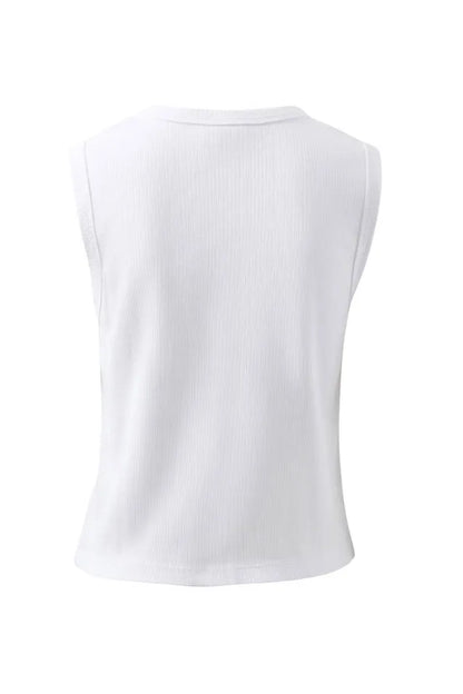 Lyla Button Through Rib Tank