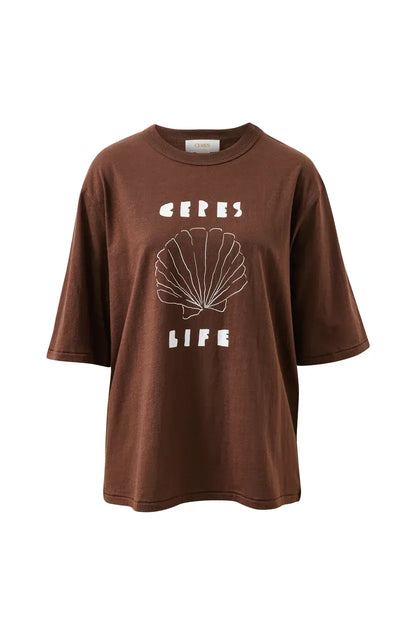 Luna Oversized Tee in Brunette
