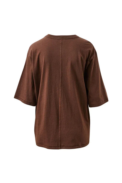 Luna Oversized Tee in Brunette