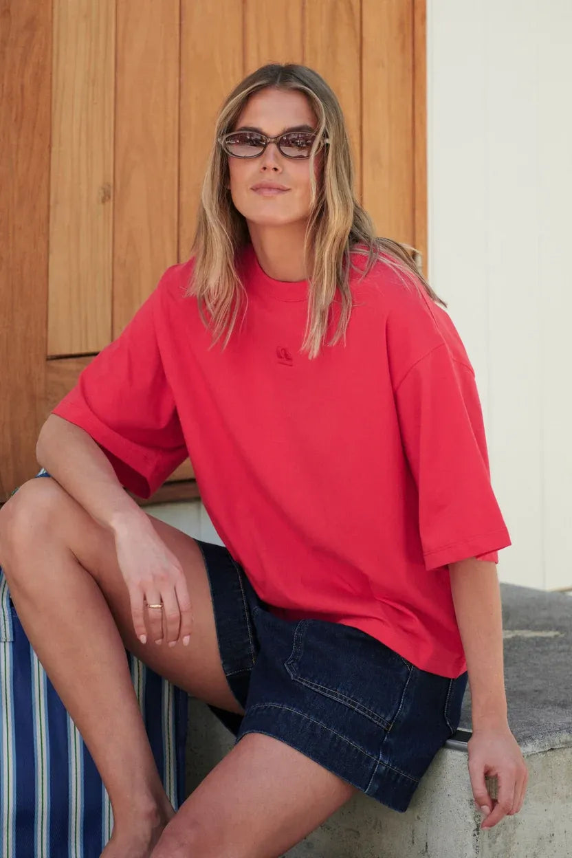 Phoebe Premium Tee in Heritage Red