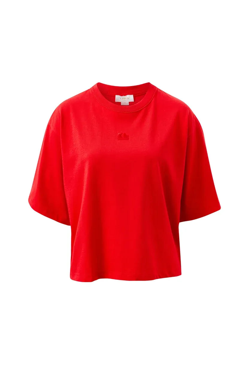 Phoebe Premium Tee in Heritage Red