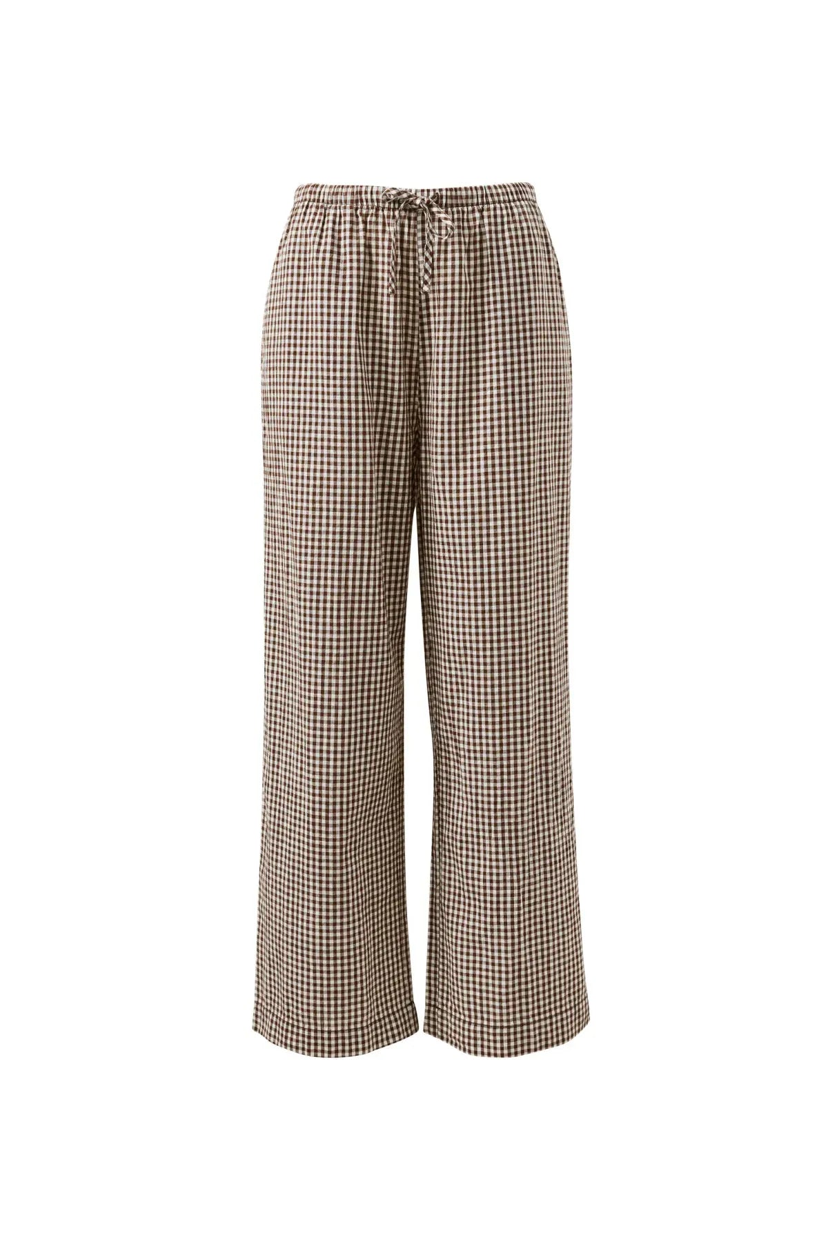 Resort Pant in Chocolate Gingham