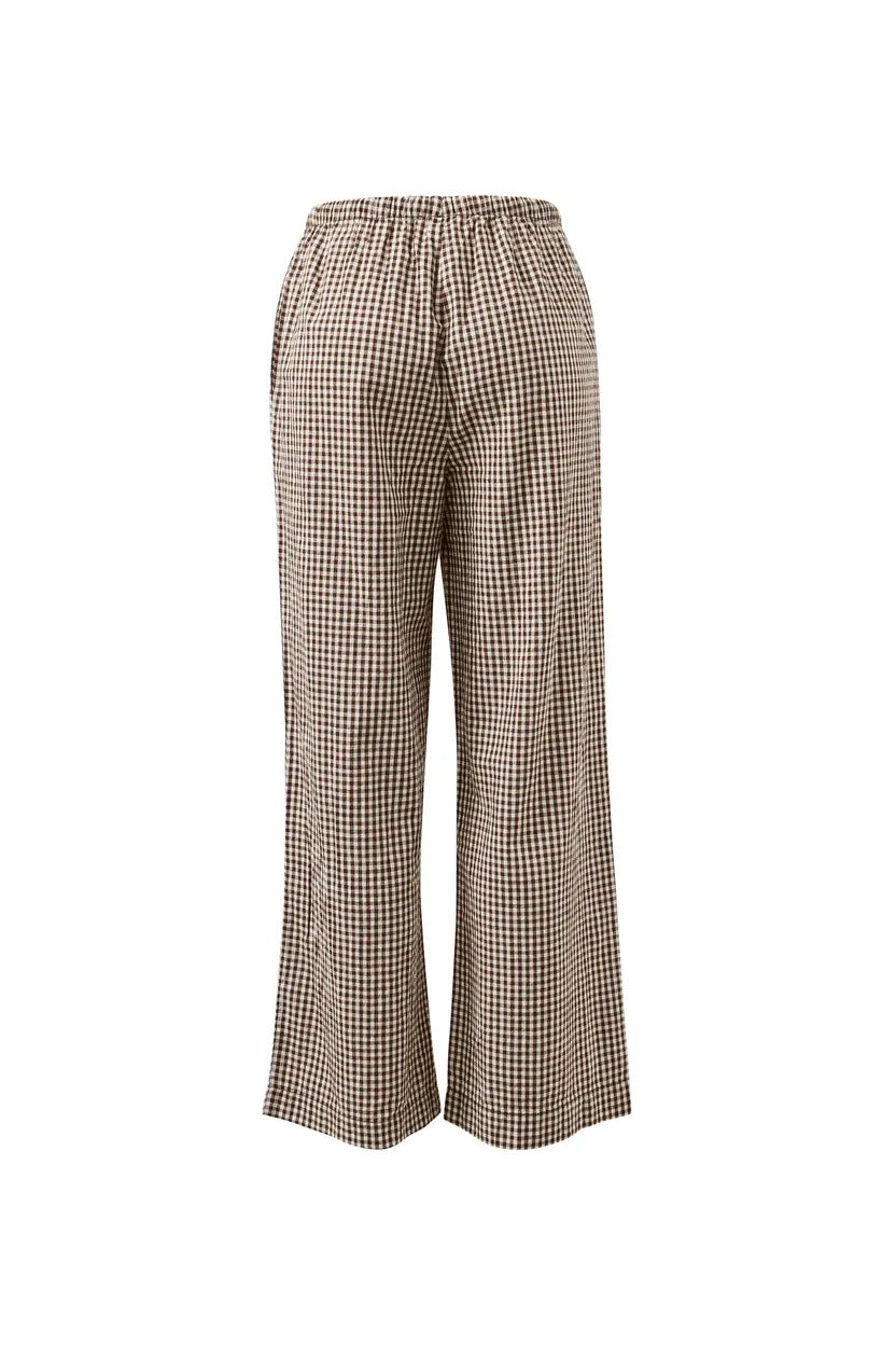 Resort Pant in Chocolate Gingham