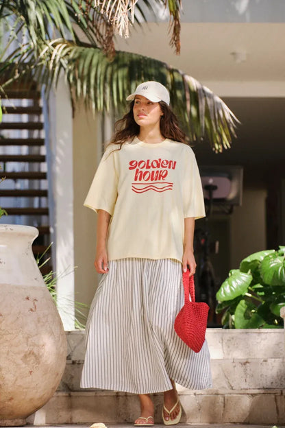 Luna Tee in Butter Golden Hour
