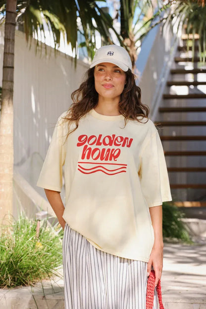 Luna Tee in Butter Golden Hour