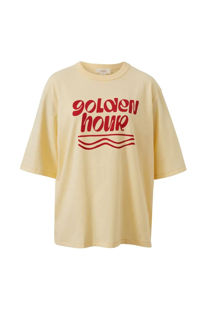 Luna Tee in Butter Golden Hour