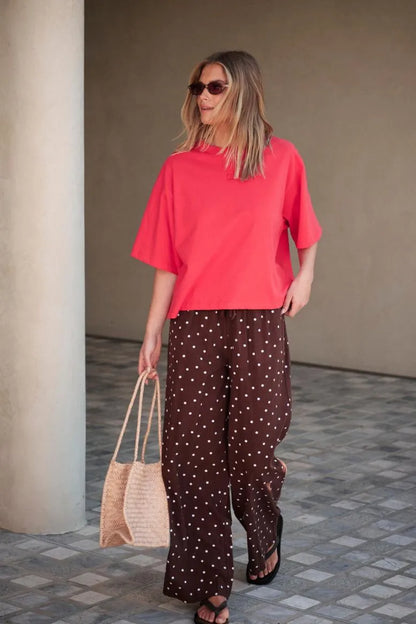 Resort Pants in Chocolate Scattered Spot