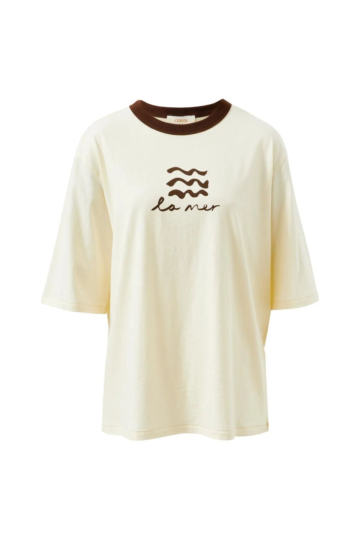 Luna Oversized Tee in Milk / Le Mer
