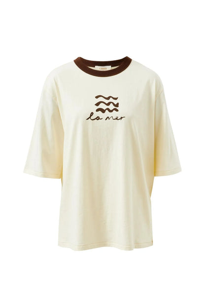 Luna Oversized Tee in Milk / Le Mer
