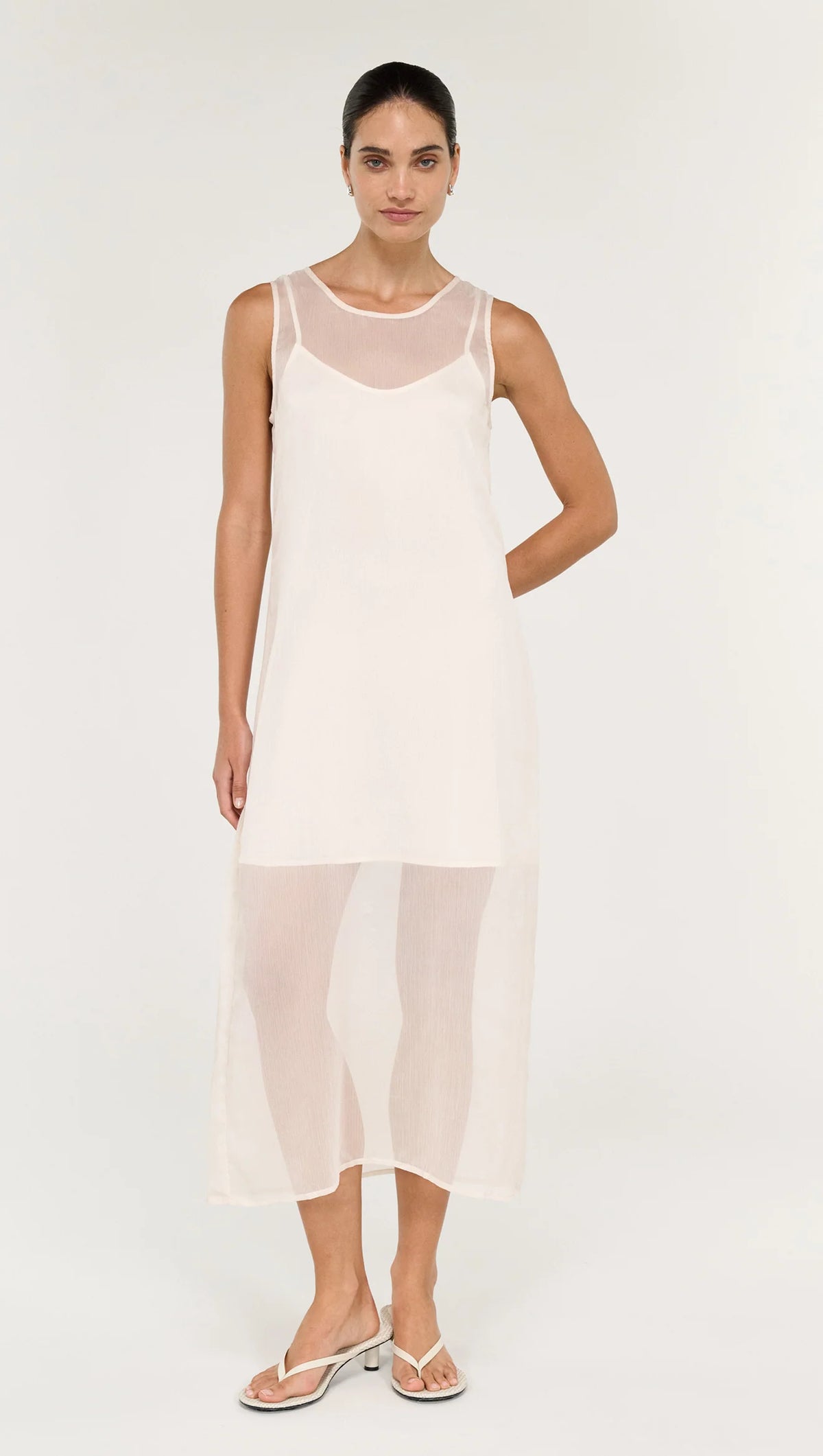 Aria Sheer Layered Midi Dress