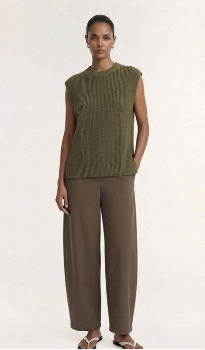 Ellis Knit Tank - Khaki