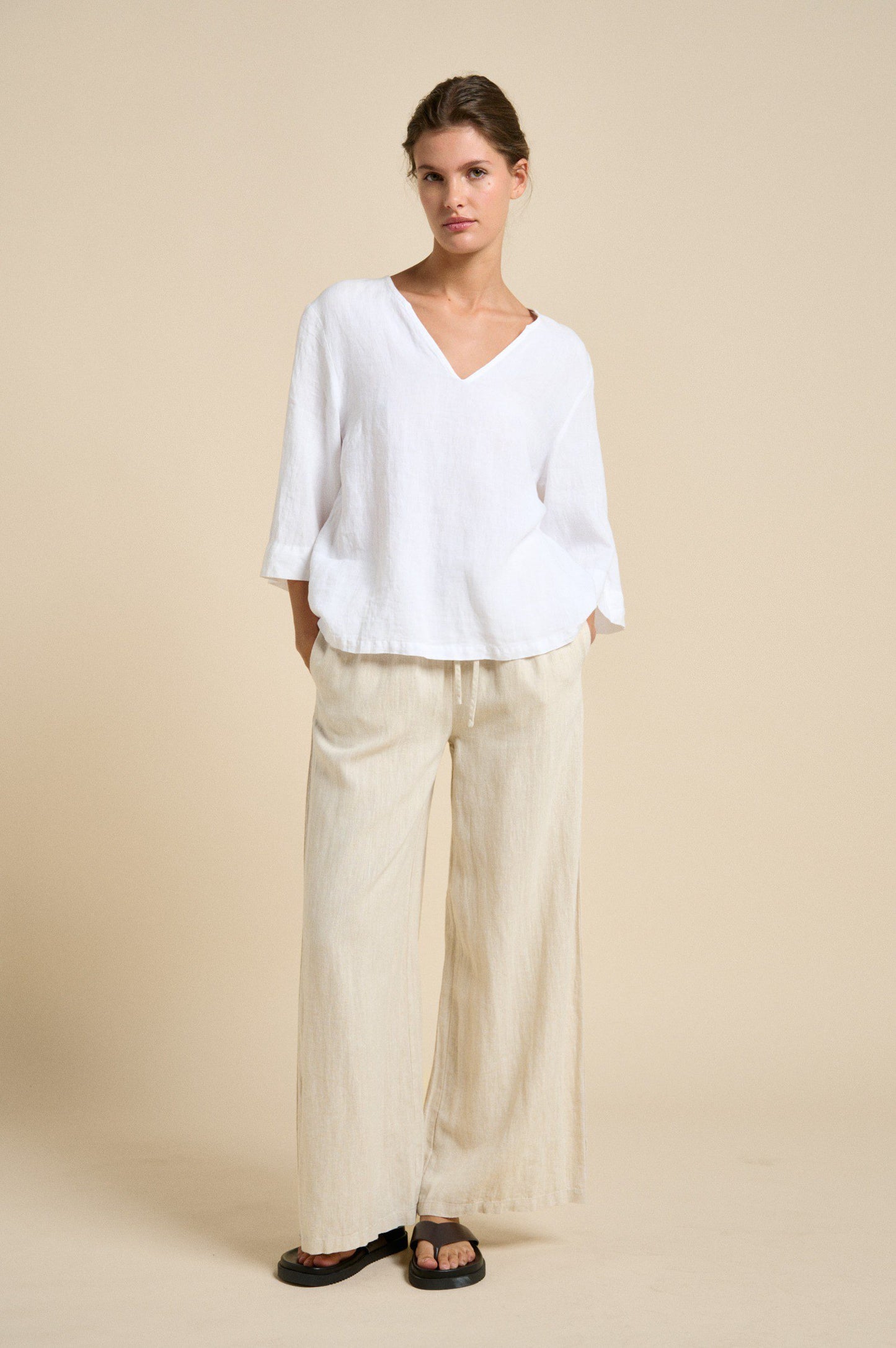 Little Lies Tara Pants in Natural