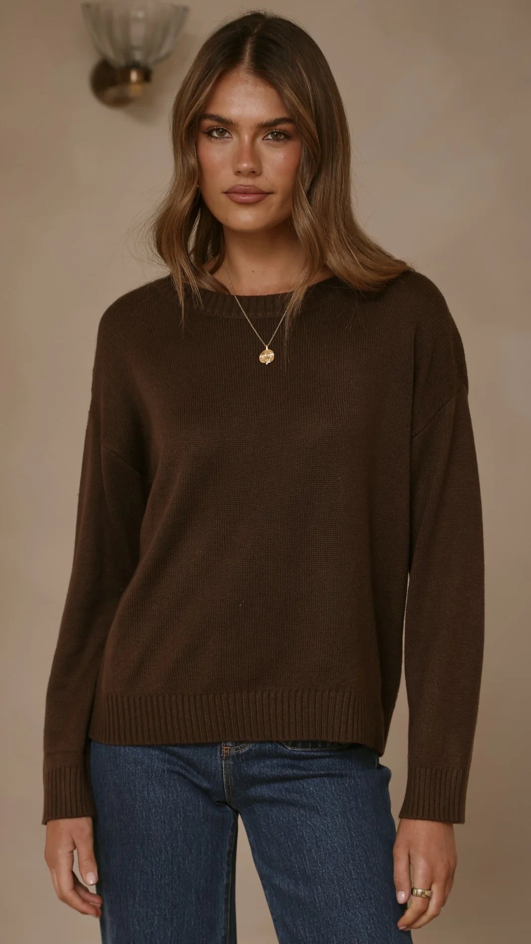 Little Lies Victoria Jumper - Chocolate