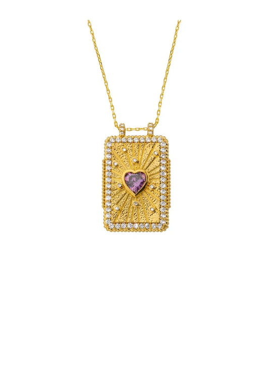 Amethyst Heart Boheme Necklace