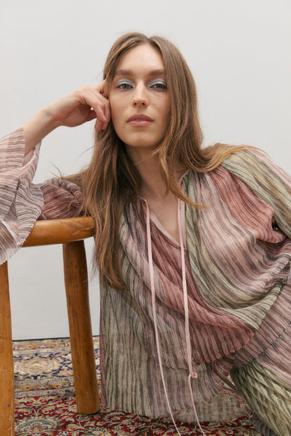 Crystalline Blouse - Shimmering Dawn Light