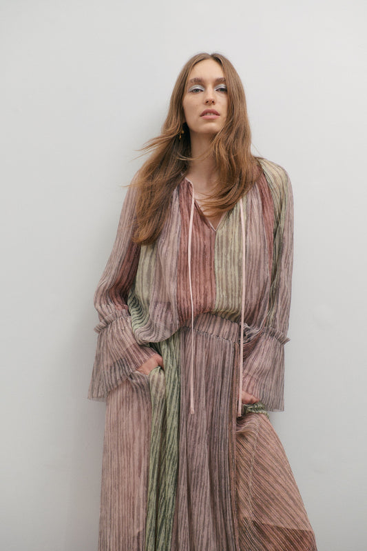 Crystalline Blouse - Shimmering Dawn Light