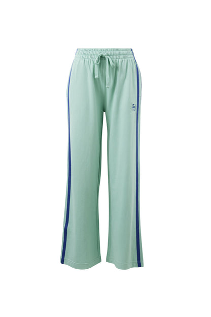 GIGI WIDE LEG TERRY TRACK PANT - SEAFOAM