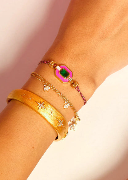Fuschia Art Deco Bracelet
